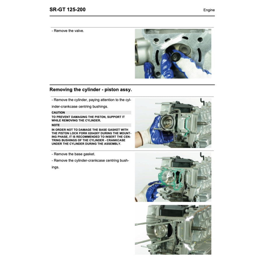 APRILIA SR-GT 125/200 (2021-2024) SERVICE WORKSHOP MANUAL