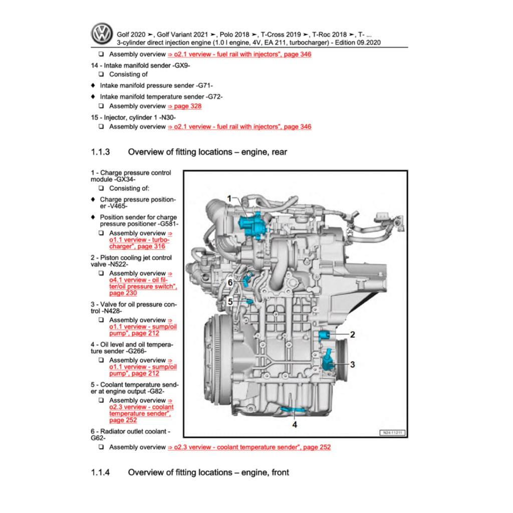 VW T-ROC A11 (2017+) SERVICE WORKSHOP MANUAL