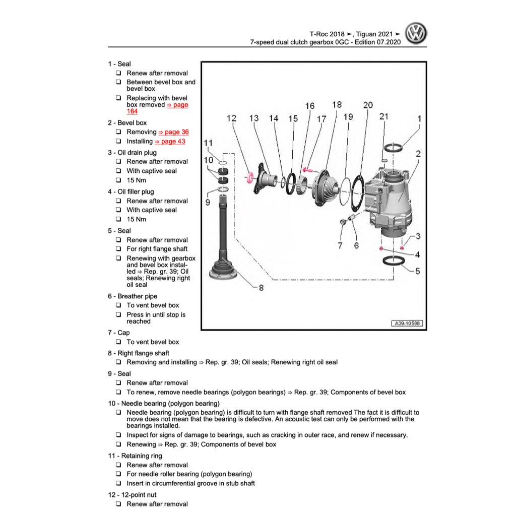 VW T-ROC A11 (2017+) SERVICE WORKSHOP MANUAL