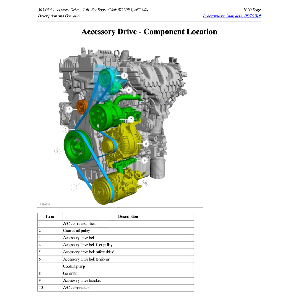 FORD EDGE CD539 (2014-2022) SERVICE WORKSHOP MANUAL