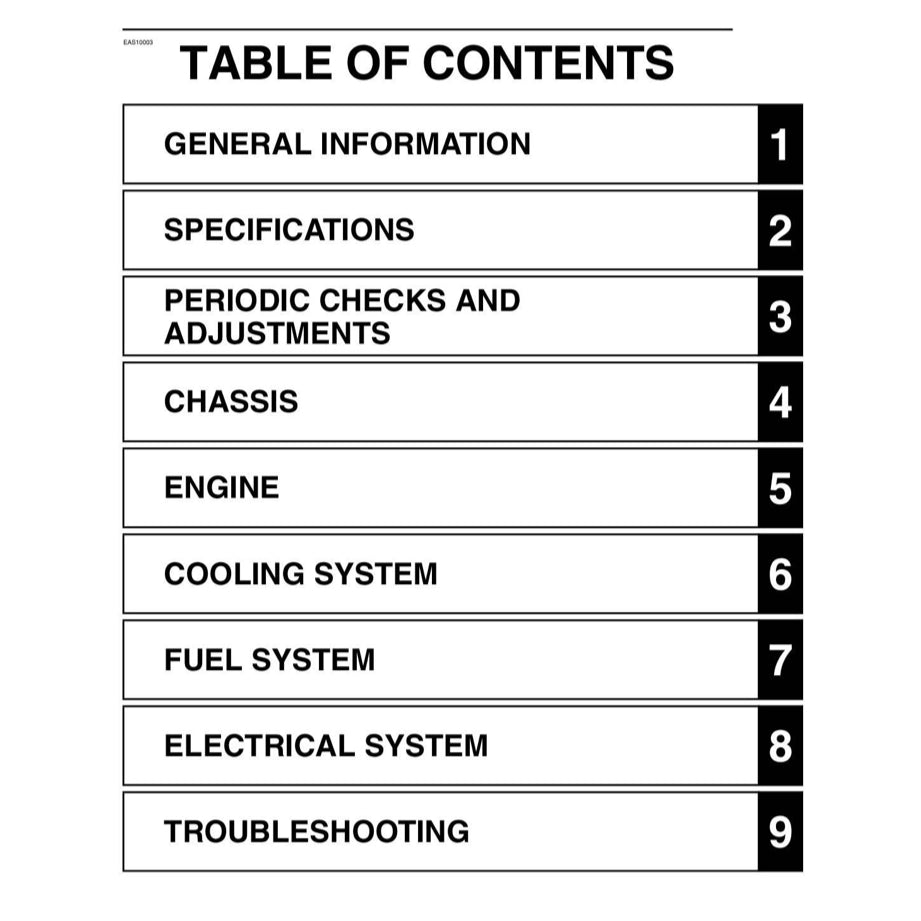 YAMAHA YZF-R3 (2017) SERVICE WORKSHOP MANUAL + OWNER'S MANUAL