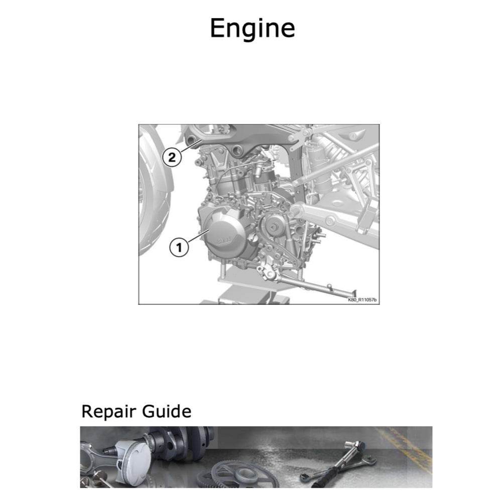 BMW F750GS K80 (2018-2023) SERVICE WORKSHOP MANUAL + RIDER'S MANUAL
