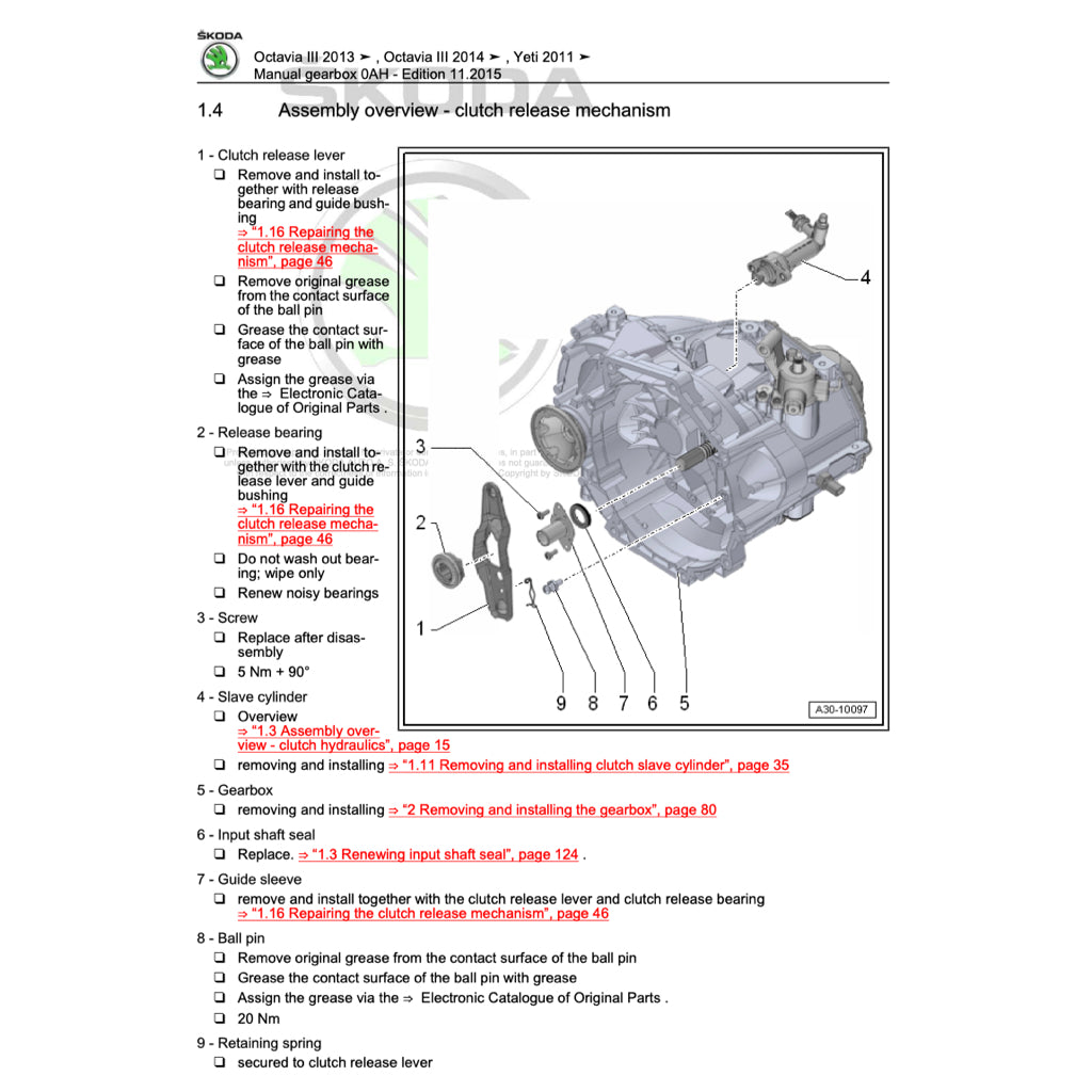 SKODA YETI 5L (2009-2017) SERVICE WORKSHOP MANUAL