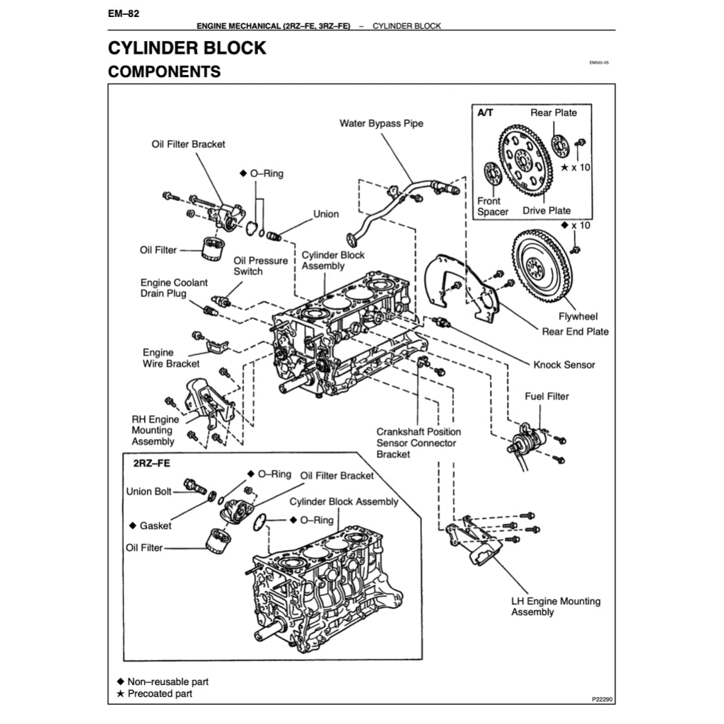 TOYOTA TACOMA N140-N190 (1995-2004) SERVICE WORKSHOP MANUAL