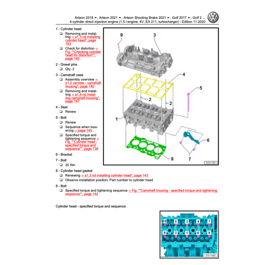 VW T-CROSS C11 (2019+) SERVICE WORKSHOP MANUAL
