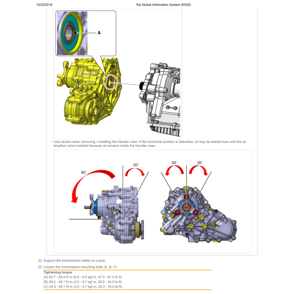 KIA STINGER CK (2018-2023) SERVICE WORKSHOP MANUAL