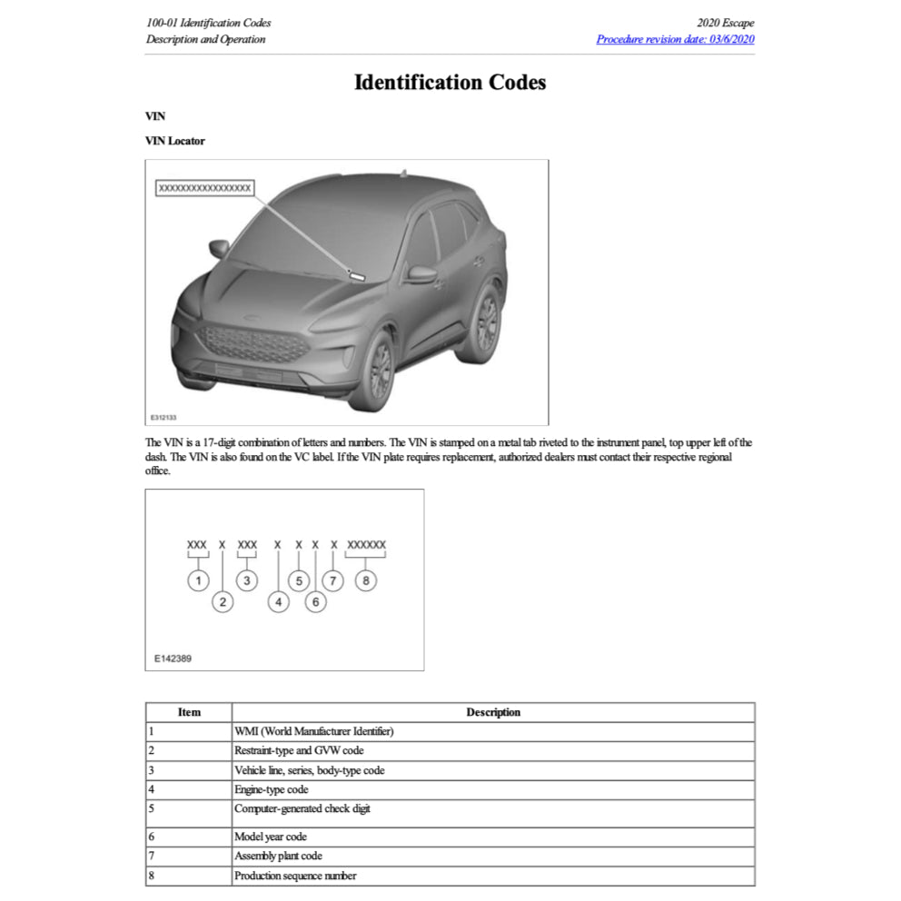 FORD KUGA MK3 C482 (2020+) SERVICE WORKSHOP MANUAL