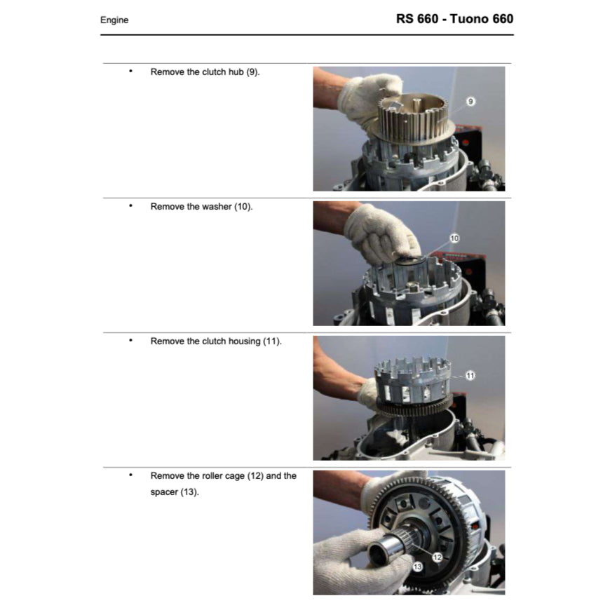 APRILIA RS 660 & TUONO 660 (2020-2025) SERVICE WORKSHOP MANUAL + PARTS CATALOGUE + OWNER'S MANUAL