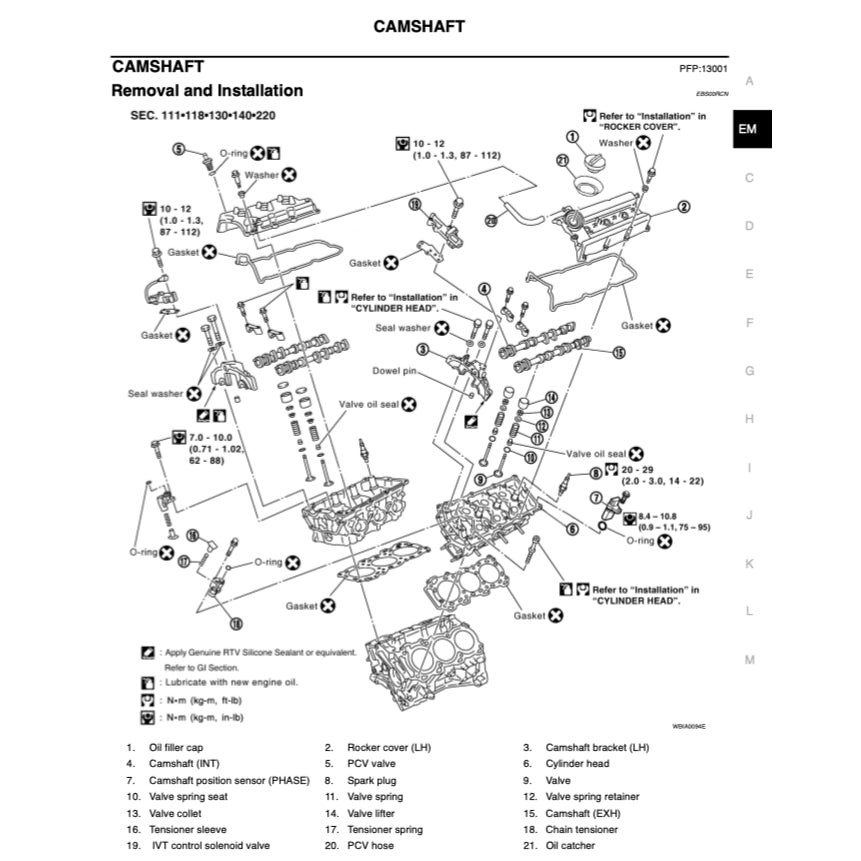 NISSAN MAXIMA A34 (2004-2008) SERVICE WORKSHOP MANUAL