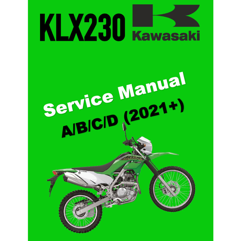 KAWASAKI KLX230 A/B/C/D (2021+) SERVICE WORKSHOP MANUAL
