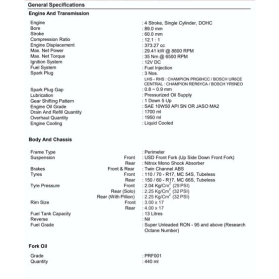 DOMINAR 400 DM400 UG (2023+) SERVICE WORKSHOP MANUAL + PARTS CATALOGUE + OWNER'S MANUAL