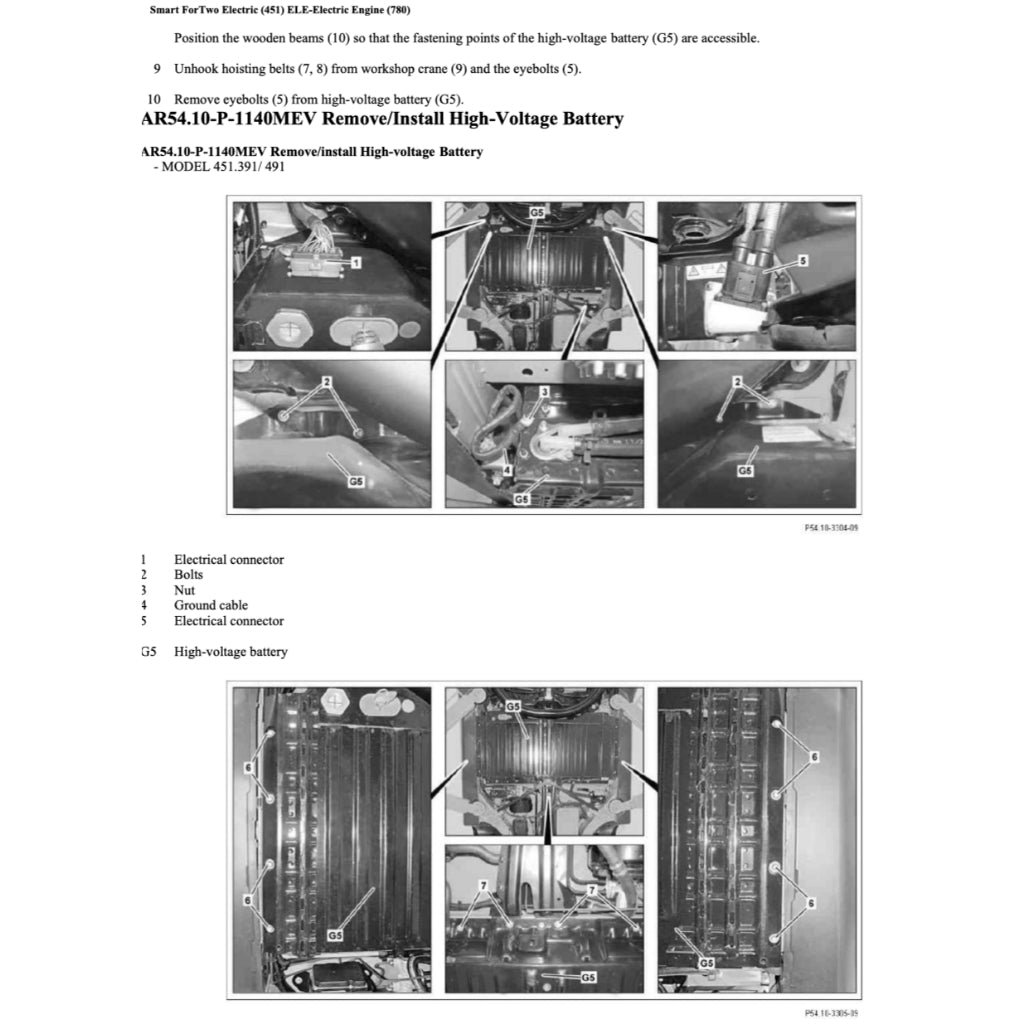 SMART FORTWO ELECTRIC DRIVE W451 ED2 (2009-2012) SERVICE WORKSHOP MANUAL