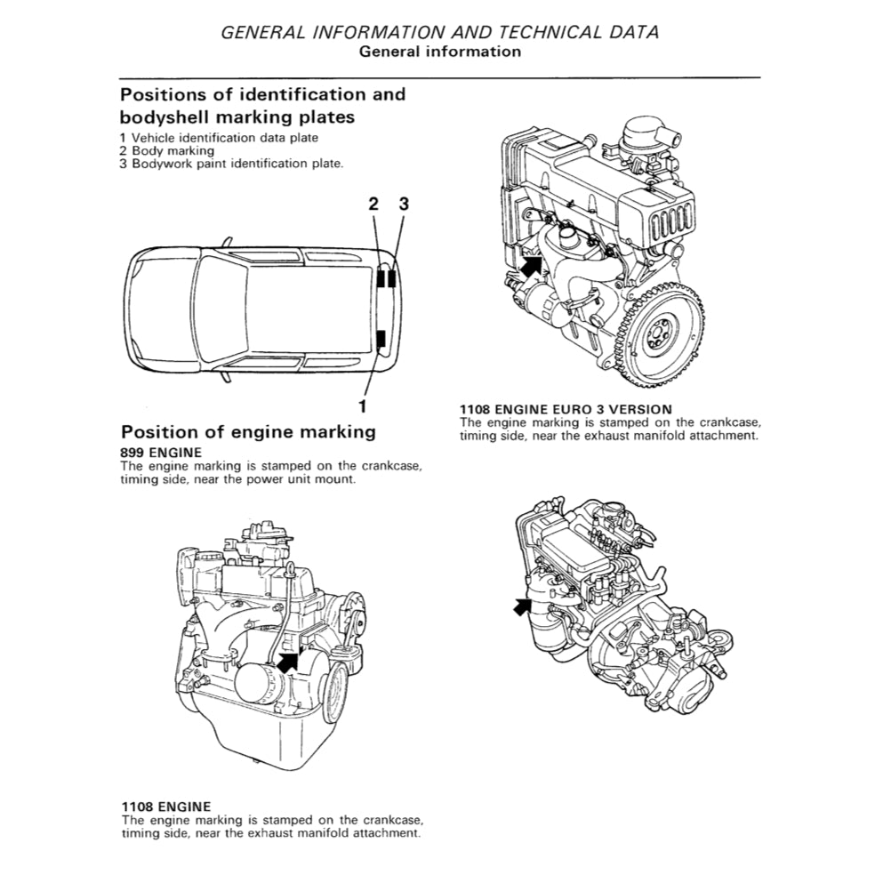 FIAT SEICENTO 187 (1997-2010) SERVICE WORKSHOP MANUAL