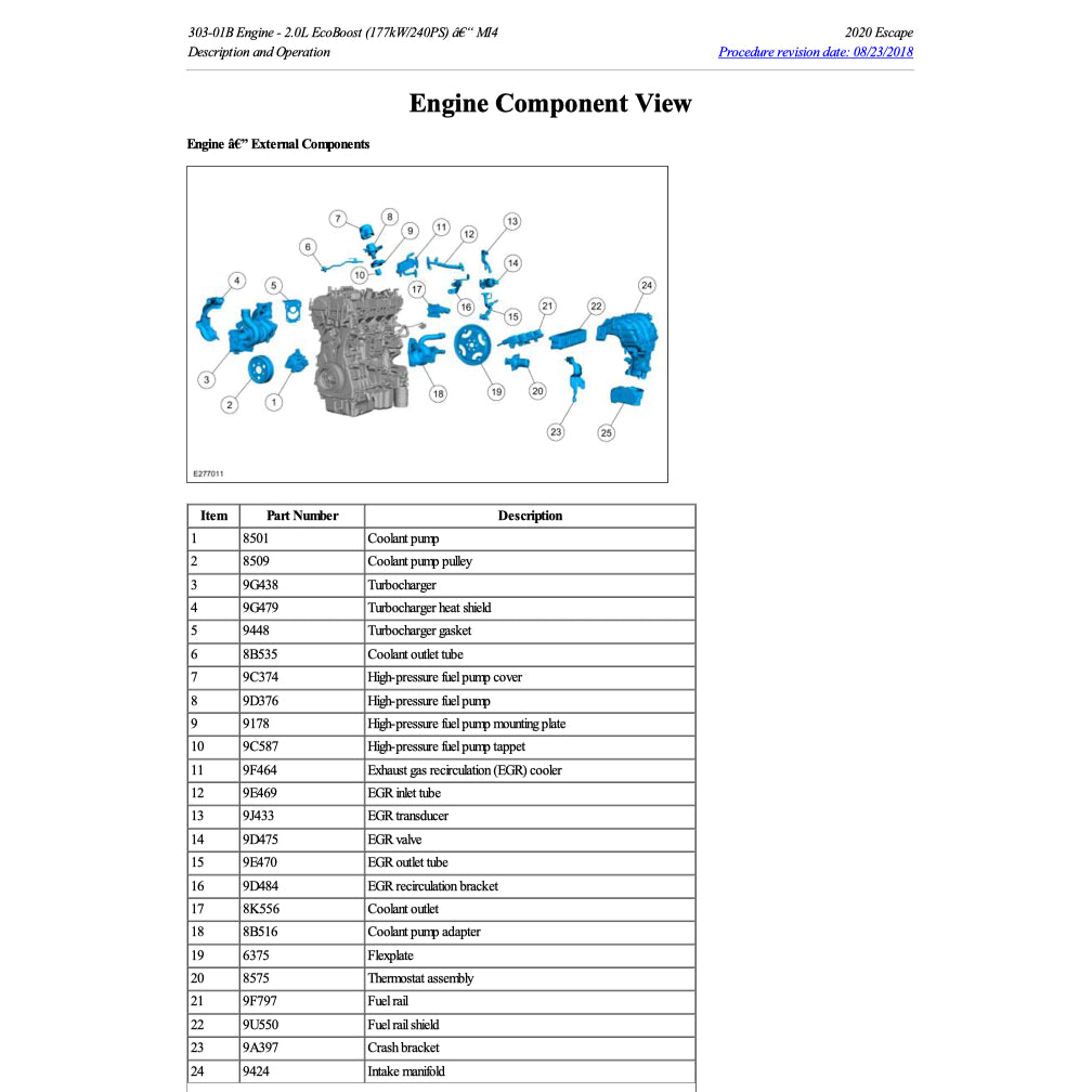 FORD KUGA MK3 C482 (2020+) SERVICE WORKSHOP MANUAL