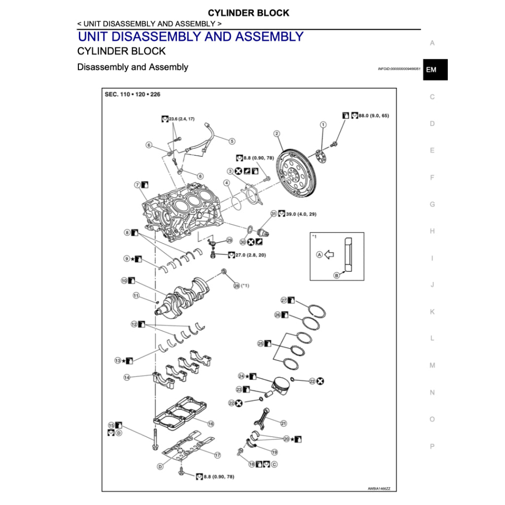 NISSAN MAXIMA A35 (2009-2015) SERVICE WORKSHOP MANUAL