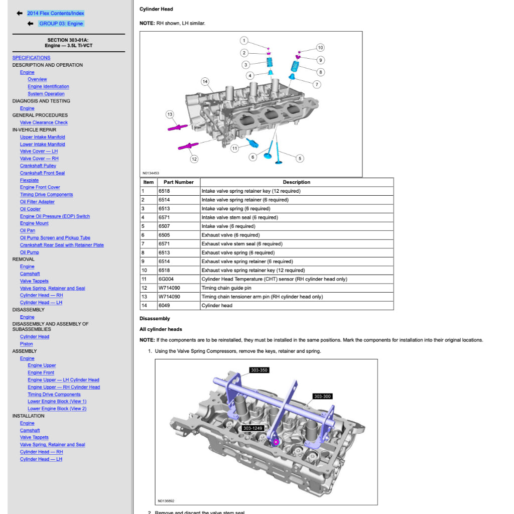 FORD FLEX (2008-2019) SERVICE WORKSHOP MANUAL