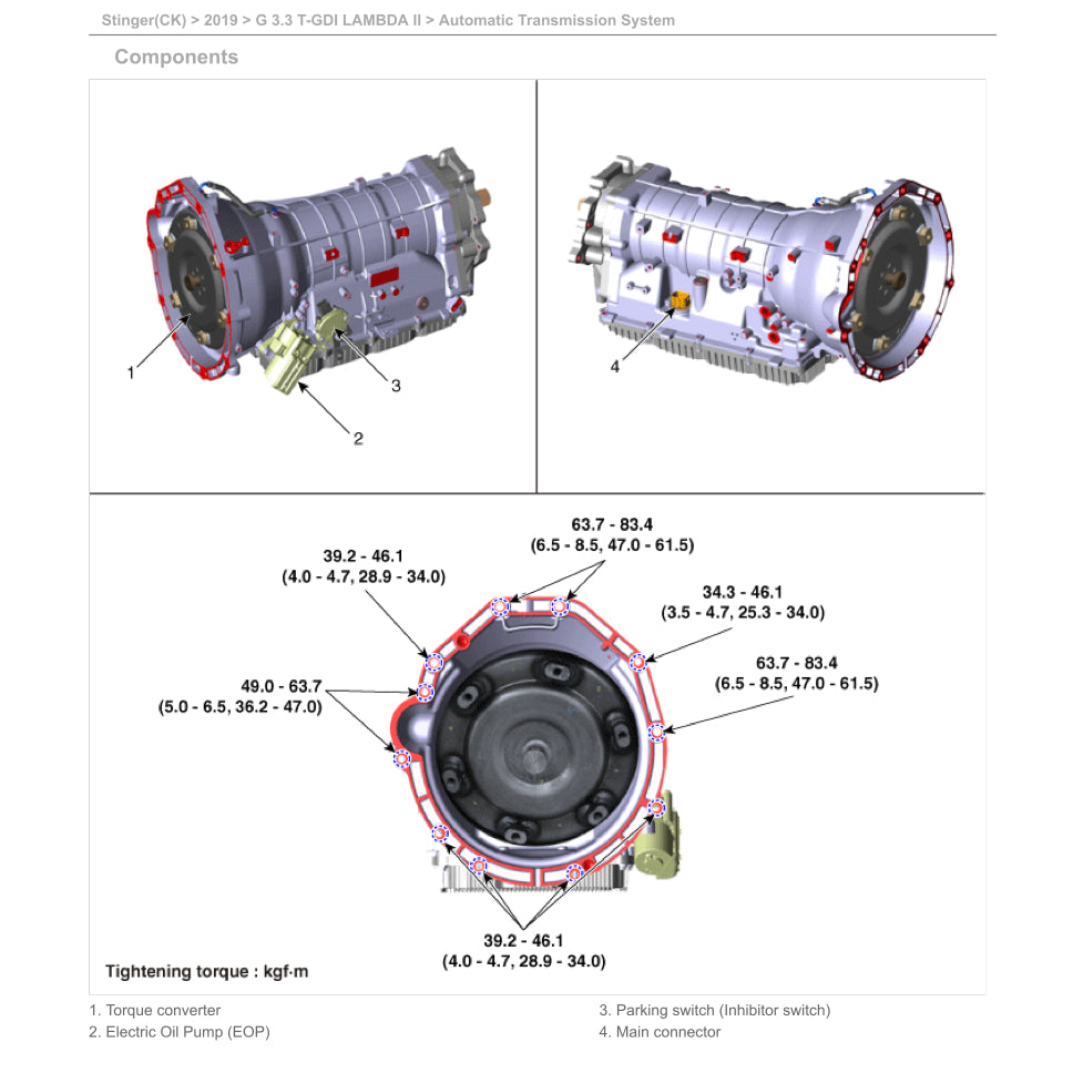 KIA STINGER CK (2018-2023) SERVICE WORKSHOP MANUAL