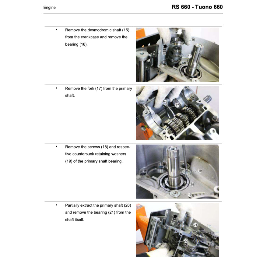 APRILIA RS 660 & TUONO 660 (2020-2025) SERVICE WORKSHOP MANUAL + PARTS CATALOGUE + OWNER'S MANUAL