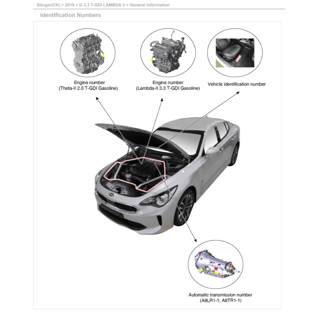 KIA STINGER CK (2018-2023) SERVICE WORKSHOP MANUAL