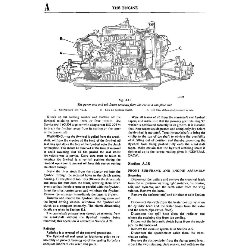 AUSTIN 1100 & 1300 (1962-1971) SERVICE WORKSHOP MANUAL