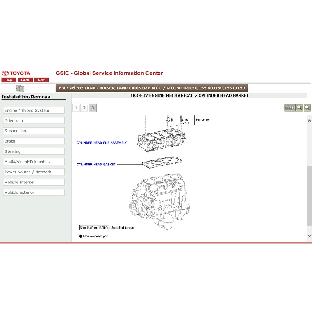 TOYOTA LAND CRUISER PRADO J150 (2009-2023) SERVICE WORKSHOP MANUAL
