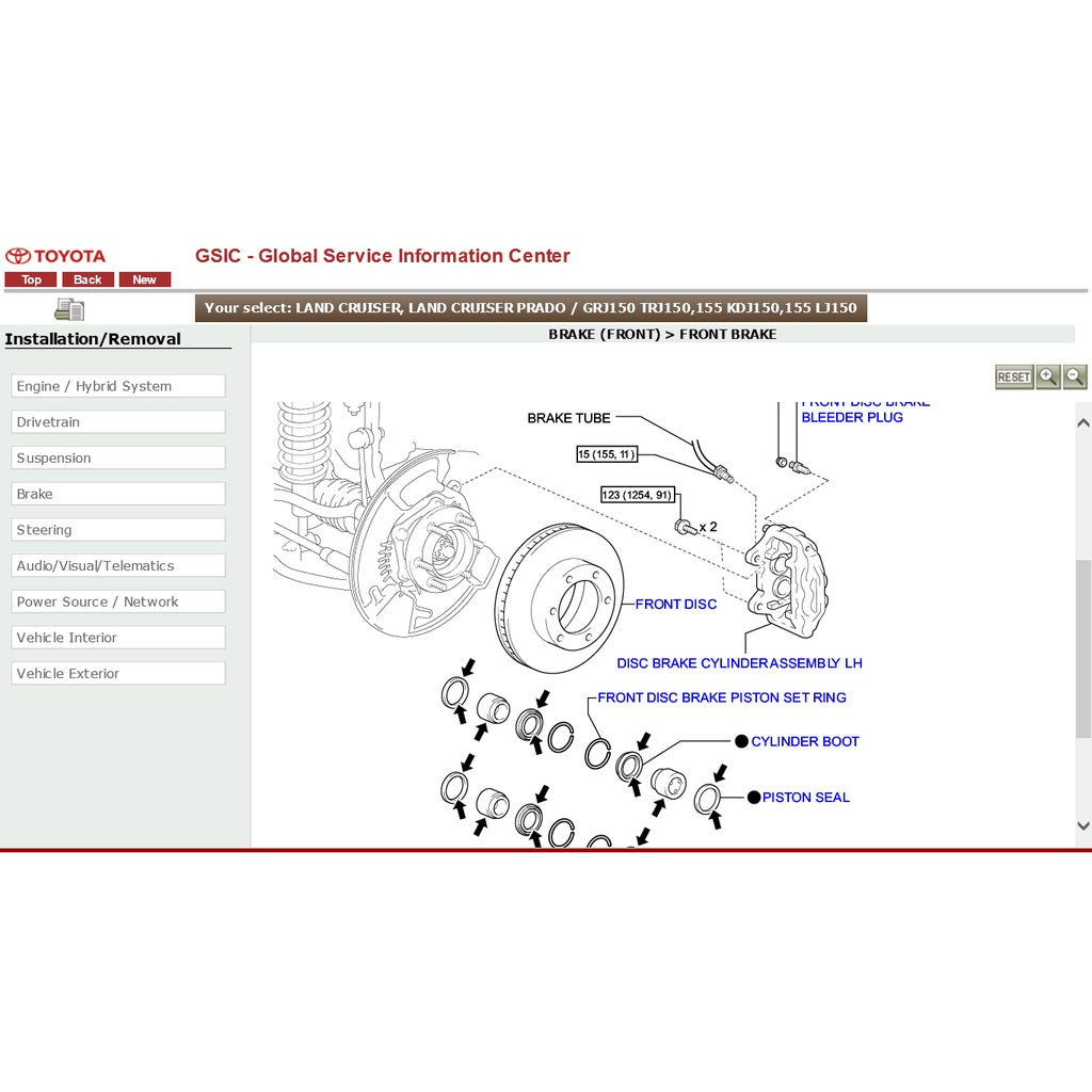 TOYOTA LAND CRUISER PRADO J150 (2009-2023) SERVICE WORKSHOP MANUAL