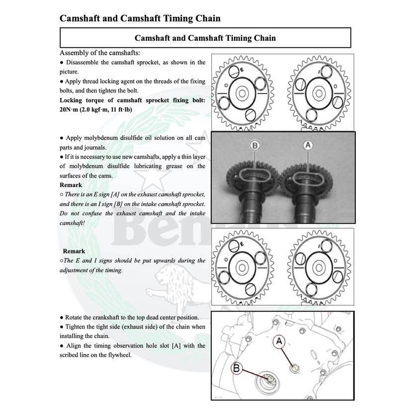 BENELLI TNT300 (2015) SERVICE WORKSHOP MANUAL + PARTS CATALOGUE + OWNER'S MANUAL