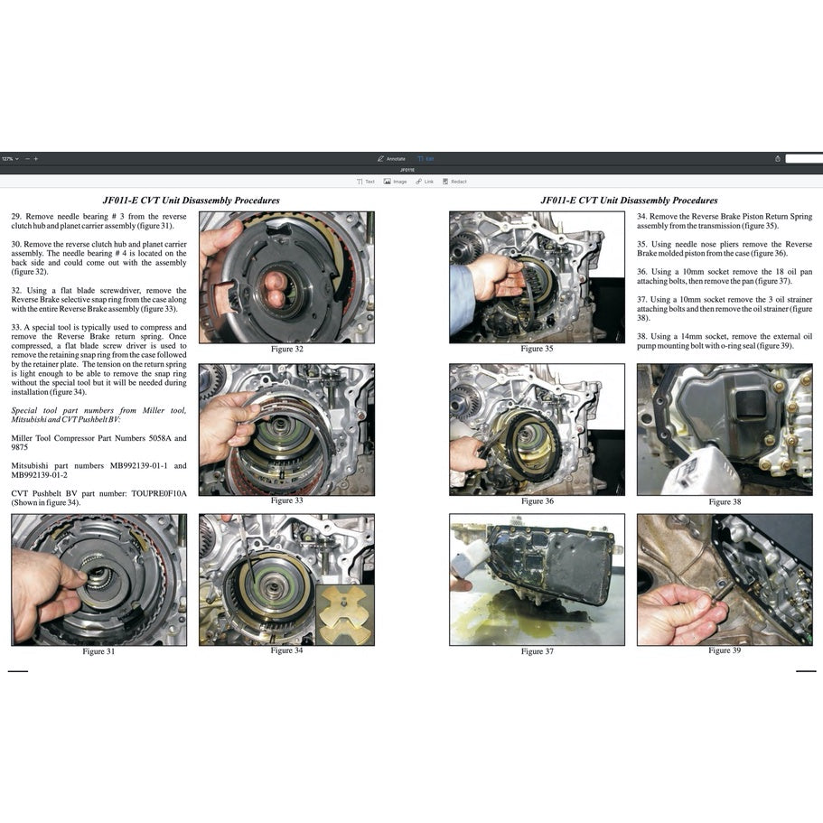 NISSAN AUTOMATIC TRANSMISSION REPAIR MANUAL JF011E (CVT)/L3N71B/L4N71B/RL3FO1A/RL4RO1A/RL4FO2A/RL4FO3A-V/RE4RO1A/RE4FO2A