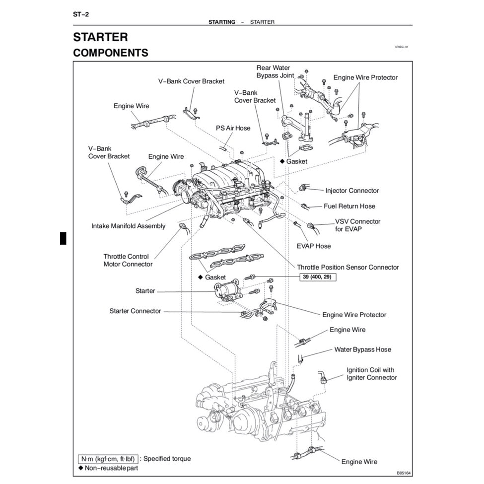TOYOTA ENGINE 2UZ-FE (4.7L) SERVICE REPAIR WORKSHOP MANUAL