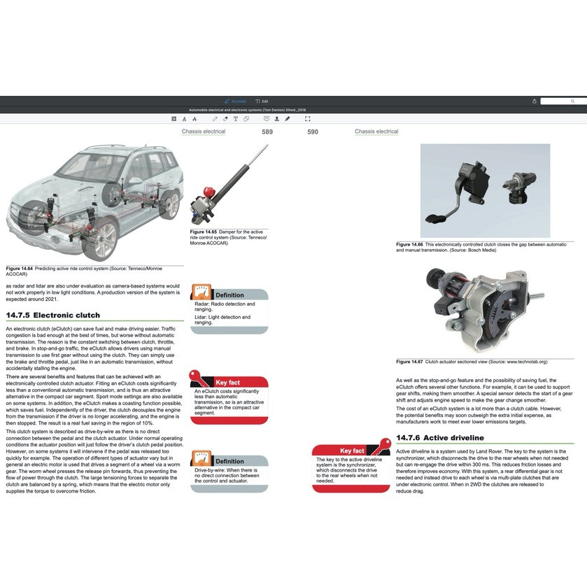 AUTOMOBILE ELECTRICAL AND ELECTRONIC SYSTEMS, 5th Edition, 2018 - TOM DENTON