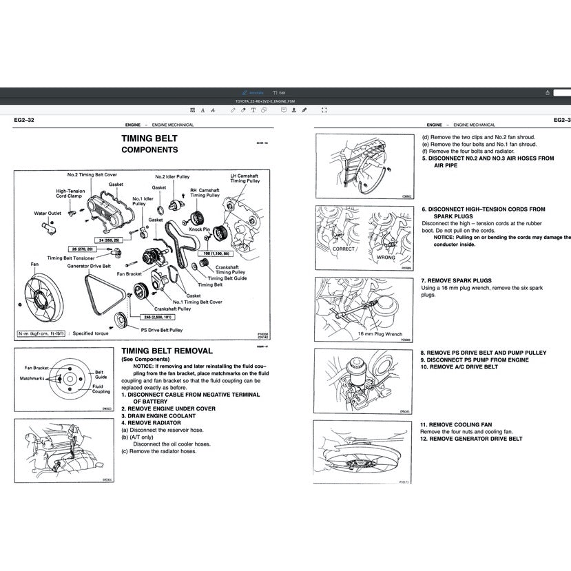 TOYOTA ENGINE 3VZ-E SERVICE REPAIR WORKSHOP MANUAL