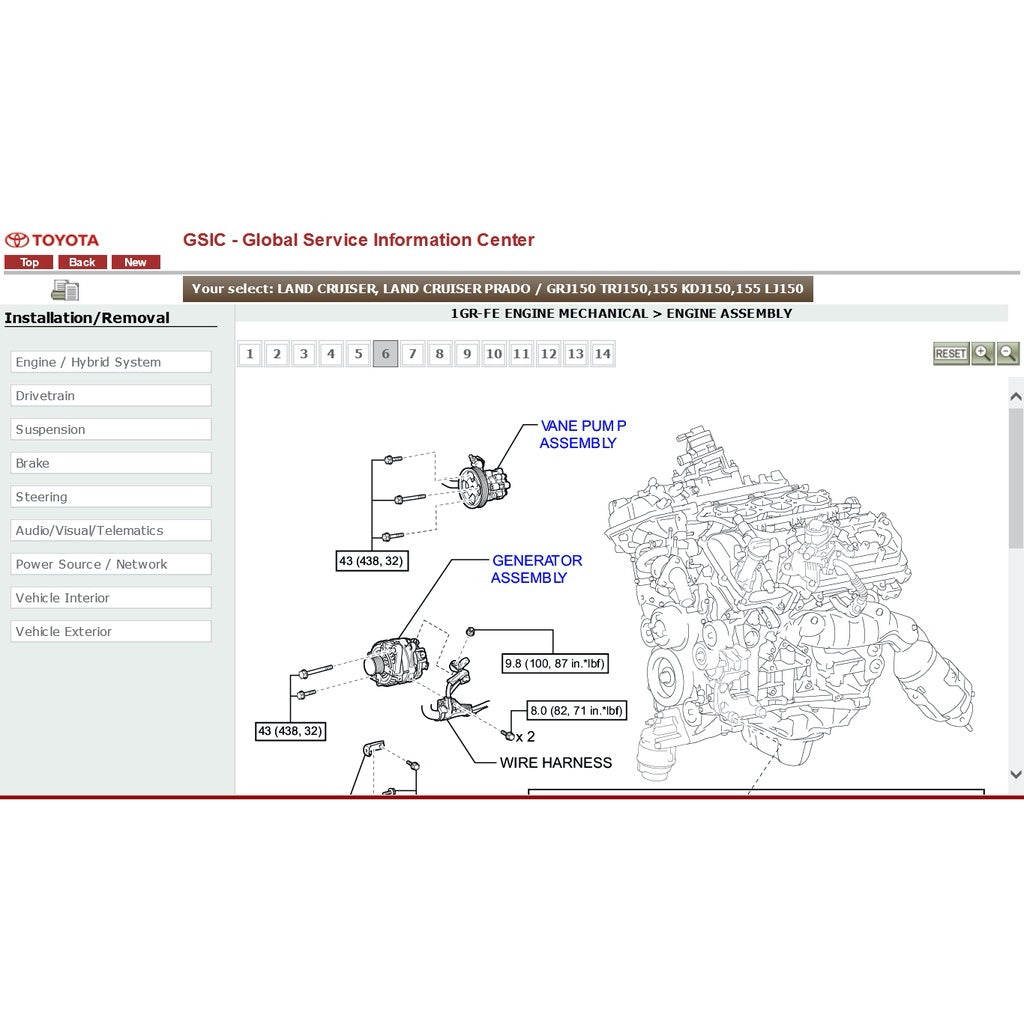 TOYOTA LAND CRUISER PRADO J150 (2009-2023) SERVICE WORKSHOP MANUAL