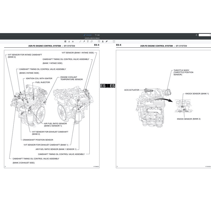 TOYOTA ENGINE 2GR-FE (3.5L DUAL VVT-i) SERVICE REPAIR WORKSHOP MANUAL