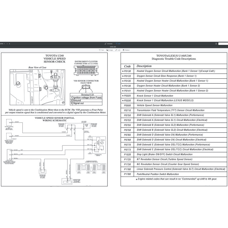 TOYOTA AUTOMATIC TRANSMISSION REPAIR MANUAL A130/A140/A240/A340/A40-41/A40D/A43DE/A440-F/A55/A750E/A761E/U140-240/U151E