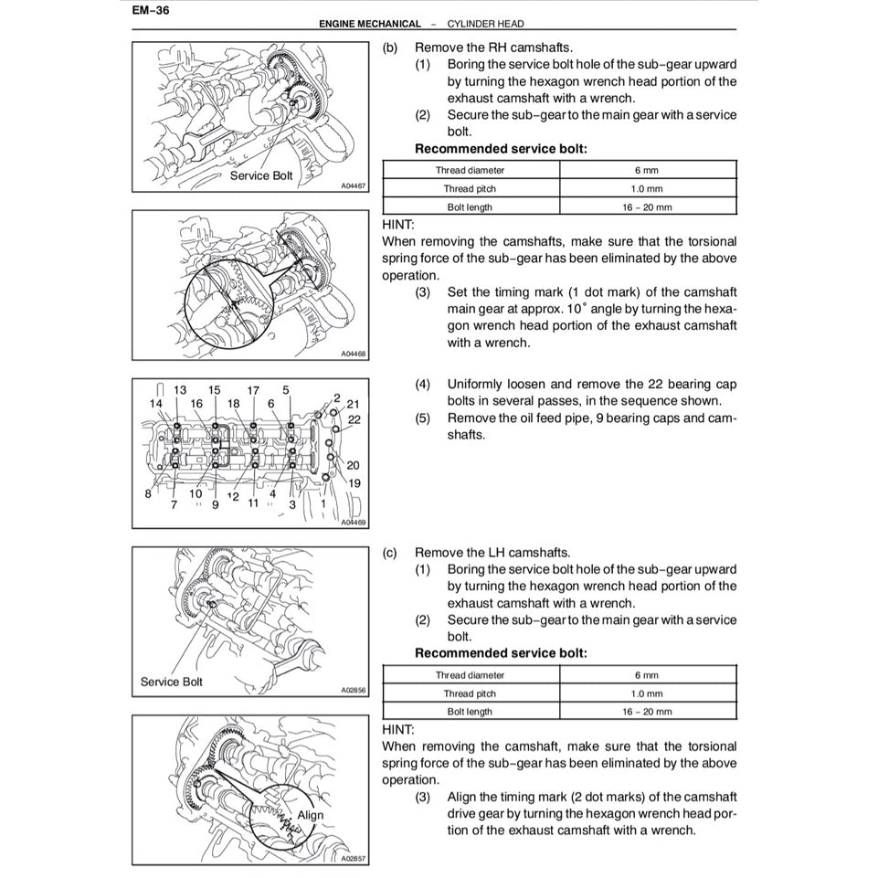 TOYOTA ENGINE 2UZ-FE (4.7L) SERVICE REPAIR WORKSHOP MANUAL