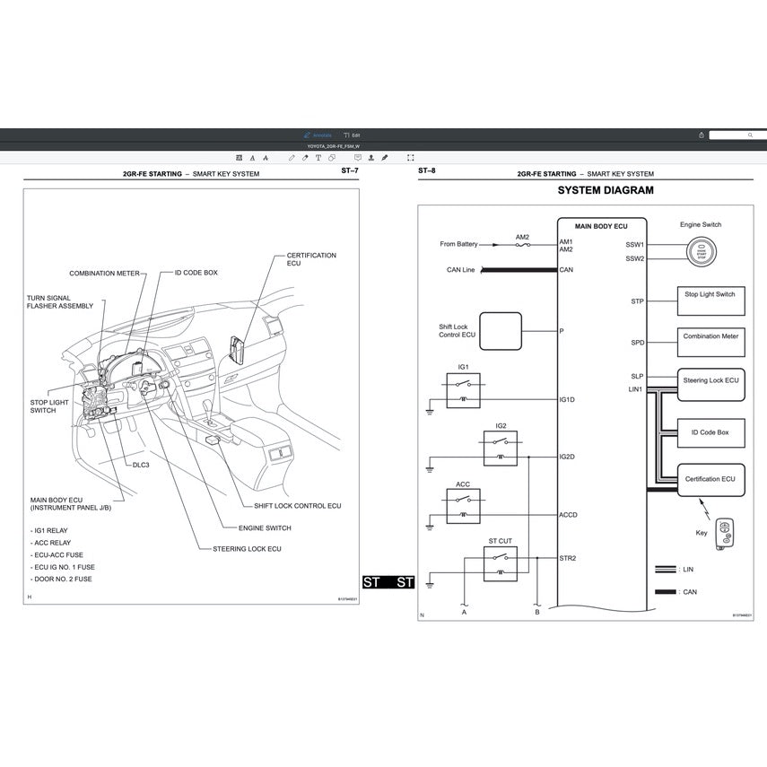 TOYOTA ENGINE 2GR-FE (3.5L DUAL VVT-i) SERVICE REPAIR WORKSHOP MANUAL