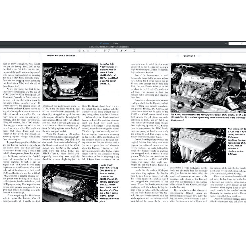 BUILDING HONDA K-SERIES ENGINE PERFORMANCE - Richard Holdener - SA134