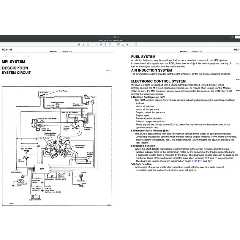 TOYOTA ENGINE 3VZ-E SERVICE REPAIR WORKSHOP MANUAL