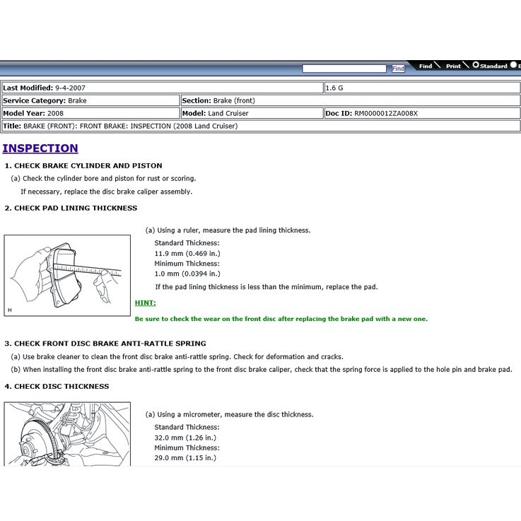 TOYOTA LAND CRUISER J200 (2008-2021) SERVICE WORKSHOP MANUAL