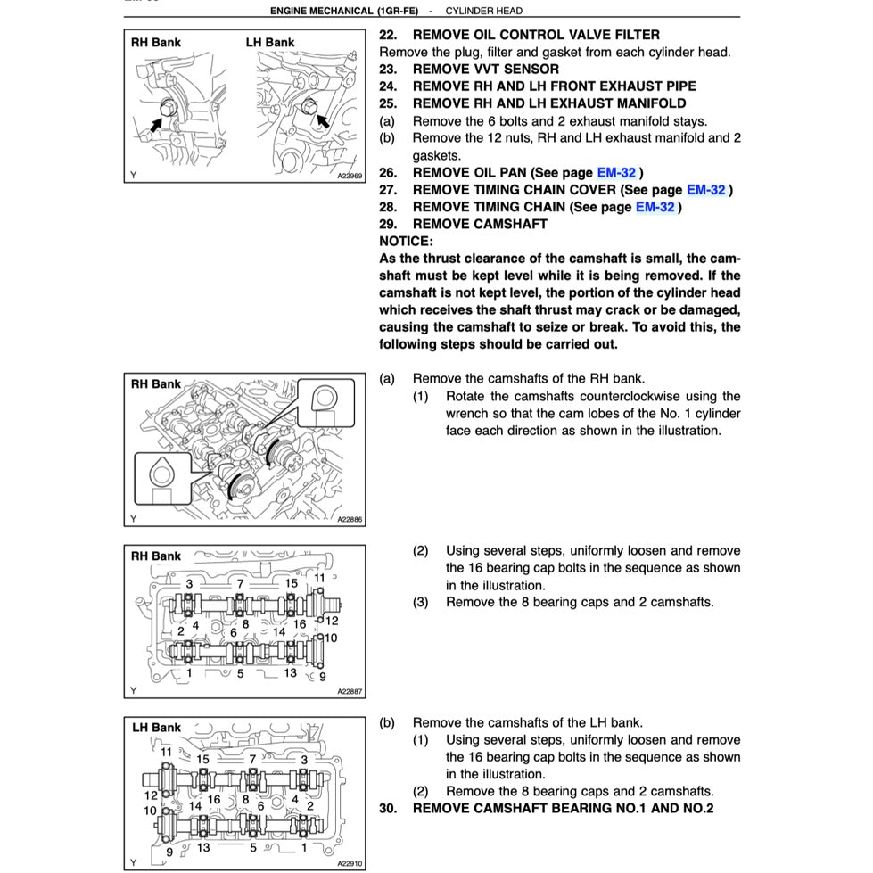 TOYOTA ENGINE 1GR-FE (VVT-I) SERVICE REPAIR WORKSHOP MANUAL