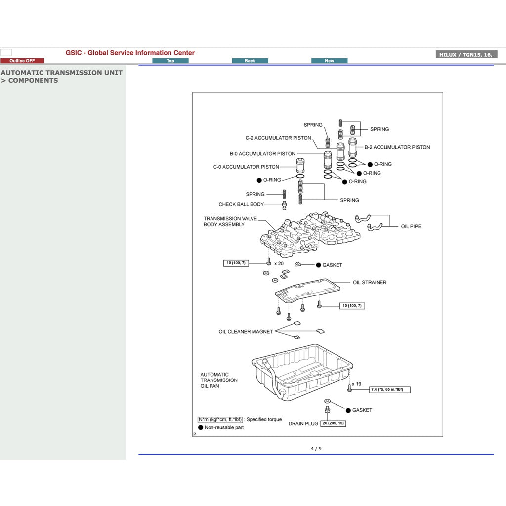 HILUX TOYOTA HILUX VIGO KUN 15/16/25/26/36 (2005-2015) SERVICE WORKSHOP MANUAL