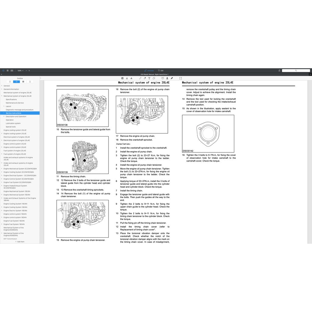 MAXUS G10 (2016-2023) SERVICE WORKSHOP MANUAL