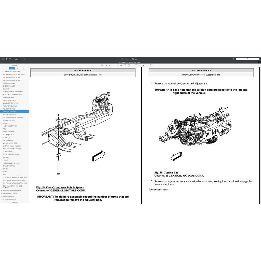 HUMMER H3 (2006-2010) SERVICE WORKSHOP MANUAL