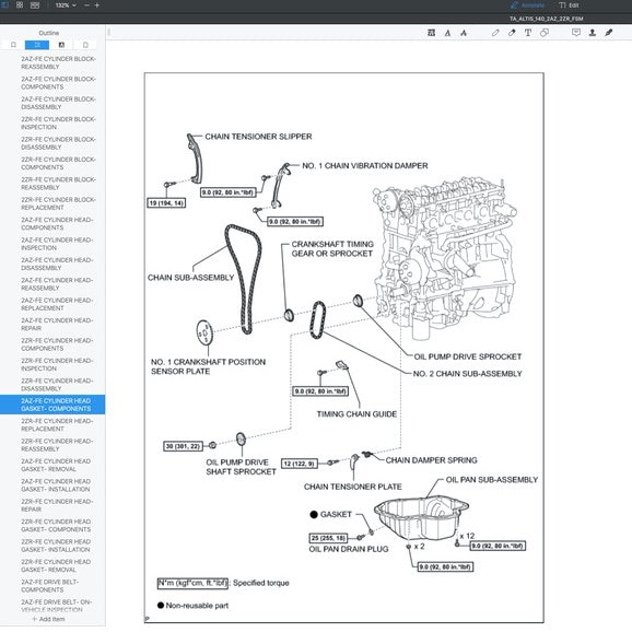 TOYOTA COROLLA ALTIS E140/150 (2007-2012) SERVICE WORKSHOP MANUAL