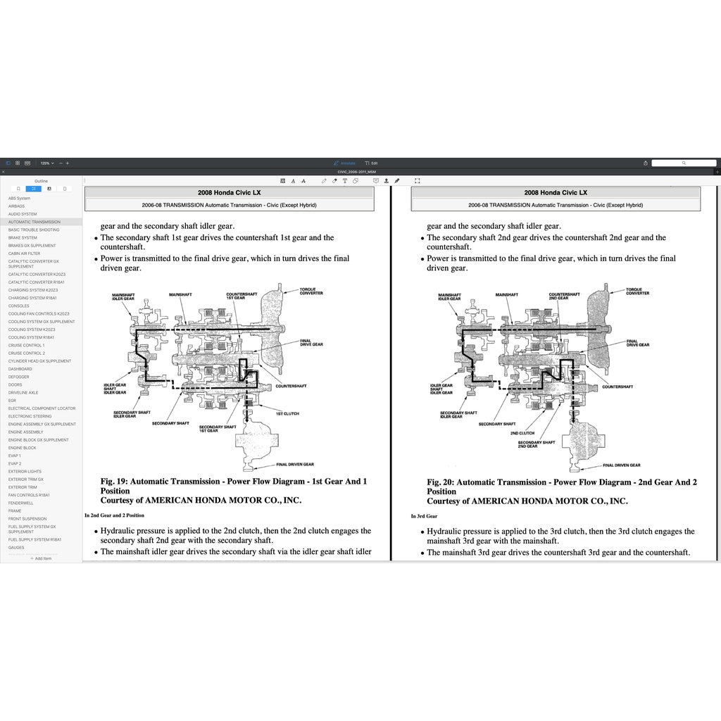 HONDA CIVIC 8 FD1 FD2, FD7, FA1, FG1, FG2, FA5, FN2 (2006-2011) SERVICE WORKSHOP MANUAL + PARTS CATALOGUE