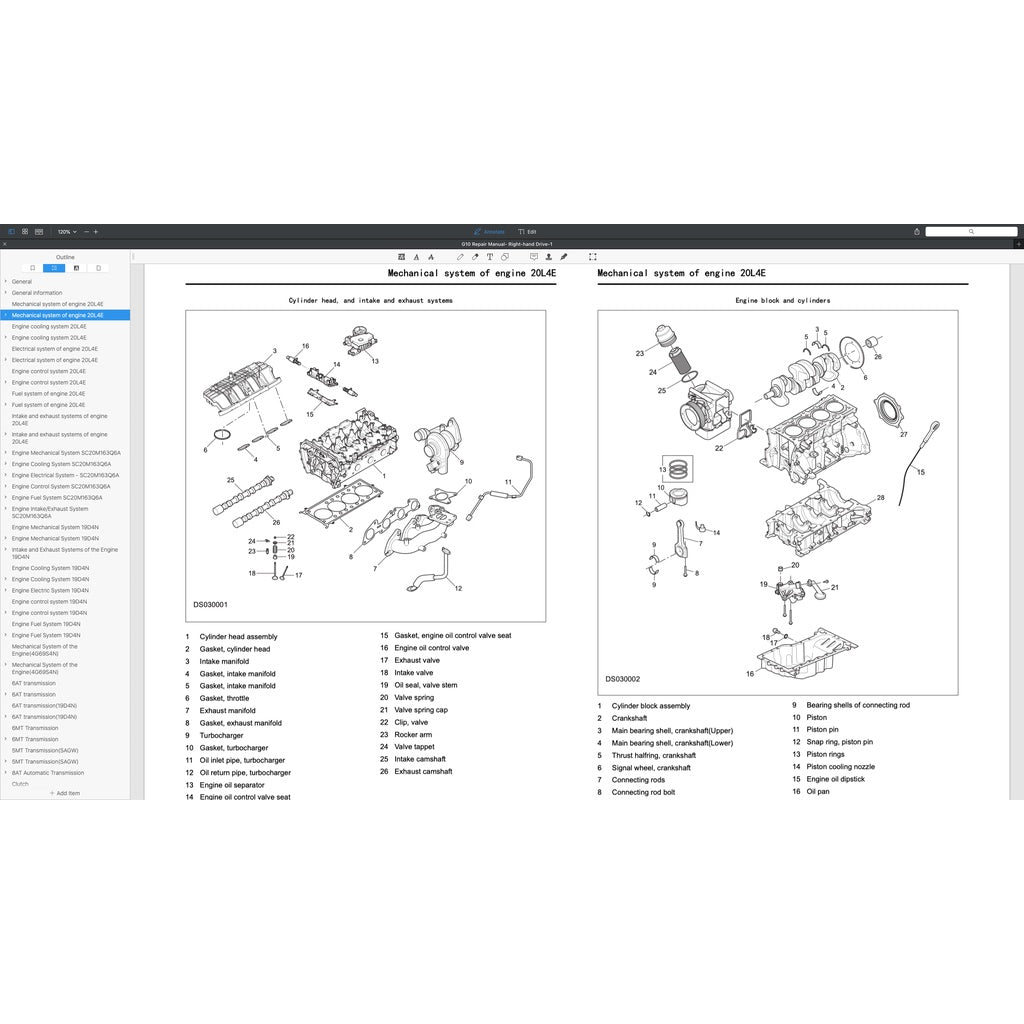 MAXUS G10 (2016-2023) SERVICE WORKSHOP MANUAL
