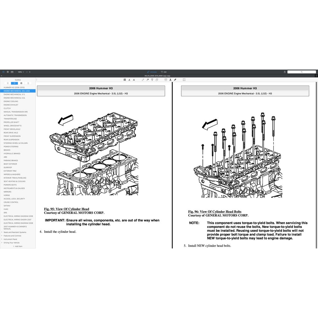 HUMMER H3 (2006-2010) SERVICE WORKSHOP MANUAL