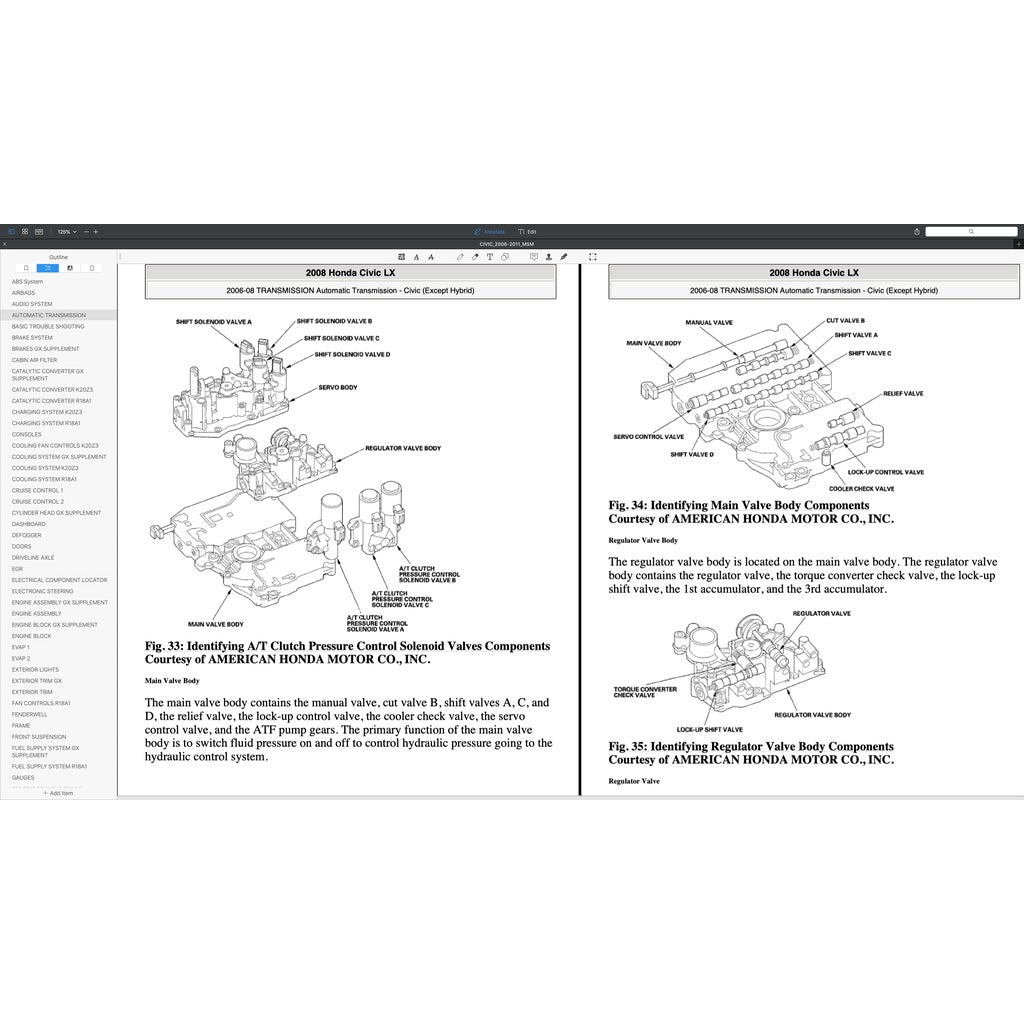 HONDA CIVIC 8 FD1 FD2, FD7, FA1, FG1, FG2, FA5, FN2 (2006-2011) SERVICE WORKSHOP MANUAL + PARTS CATALOGUE