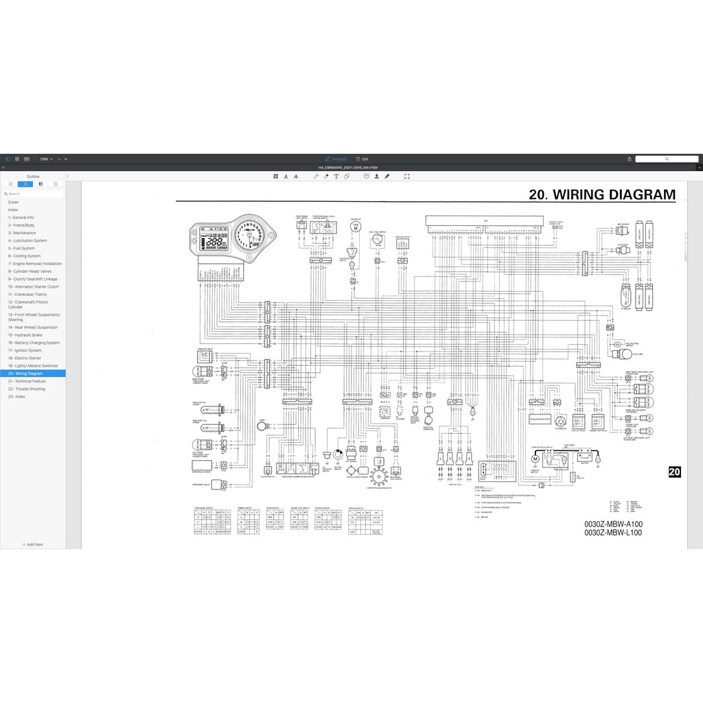HONDA CBR600 F4i (2001-2006) SERVICE WORKSHOP MANUAL + PARTS CATALOGUE + OWNER'S MANUAL
