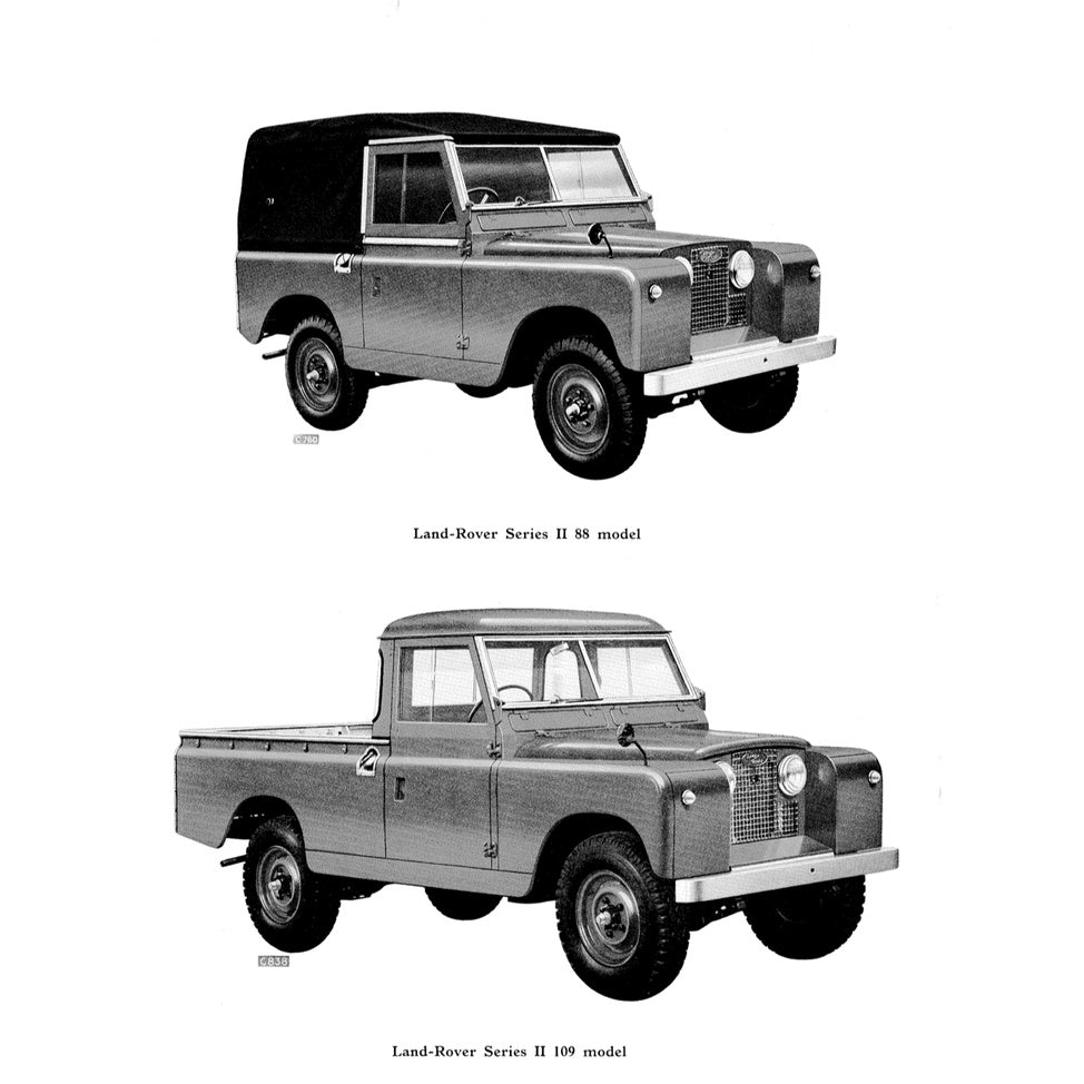 LAND ROVER SERIES II & IIA 88/109 (1958-1971) SERVICE WORKSHOP MANUAL